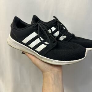 Adidas Cloudfoam Black White Sneakers Lightweight Good Tread 7.5